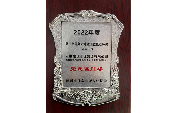 2022年度优秀监理奖（龙湾城市中心区城中村改造）