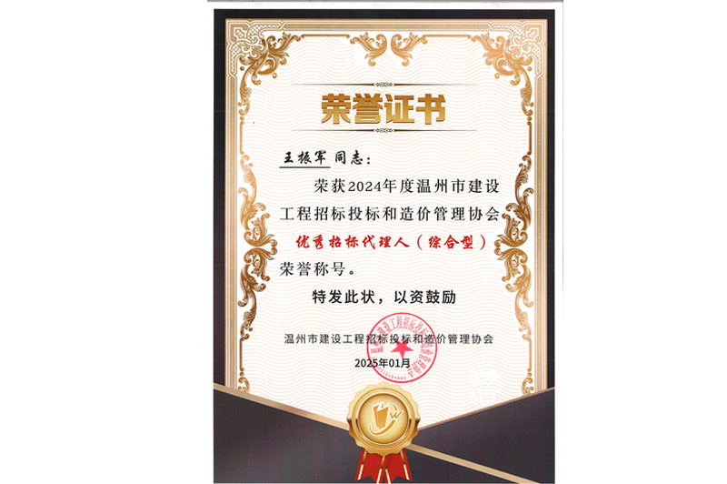 优秀招标代理人(综合型)